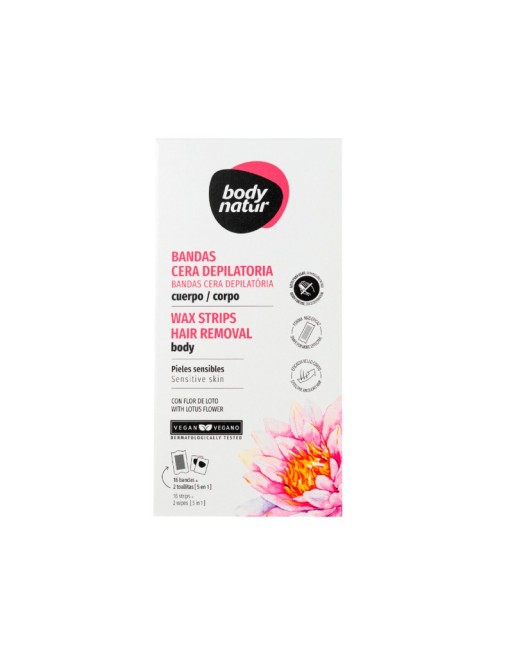 BODY NATUR BANDAS DEPILATORIAS PIEL SENCIBLE X16
