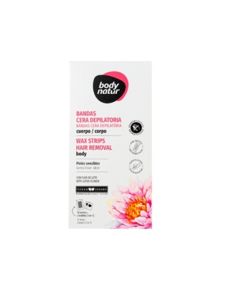 BODY NATUR BANDAS DEPILATORIAS PIEL SENCIBLE X16