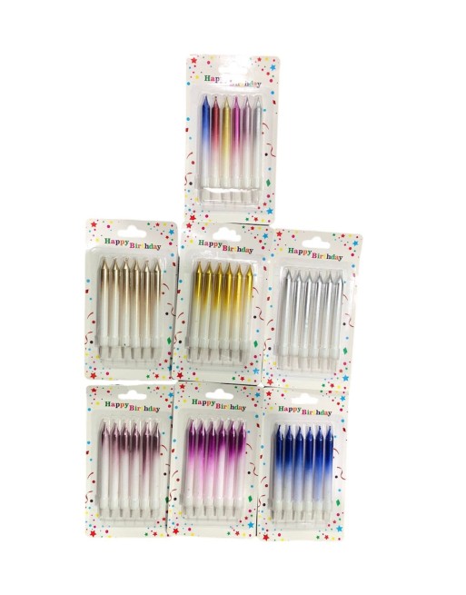 VELAS METALIZADAS X10U