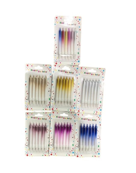 VELAS METALIZADAS X10U