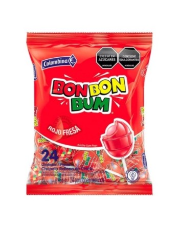 BON BON BUM  CHUPETA FRESA X24UND