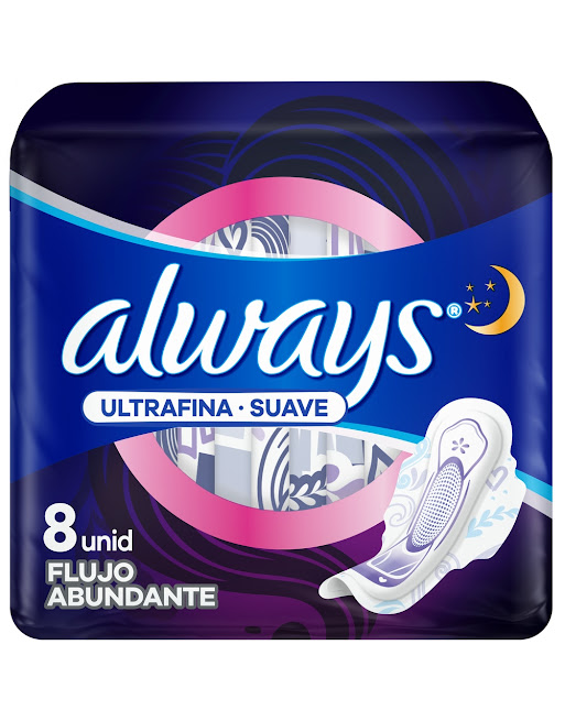 ALWAYS TOALLAS SANITARIAS FLUJO ABUNDAN TE  ULTRAFINA X8UND 43G